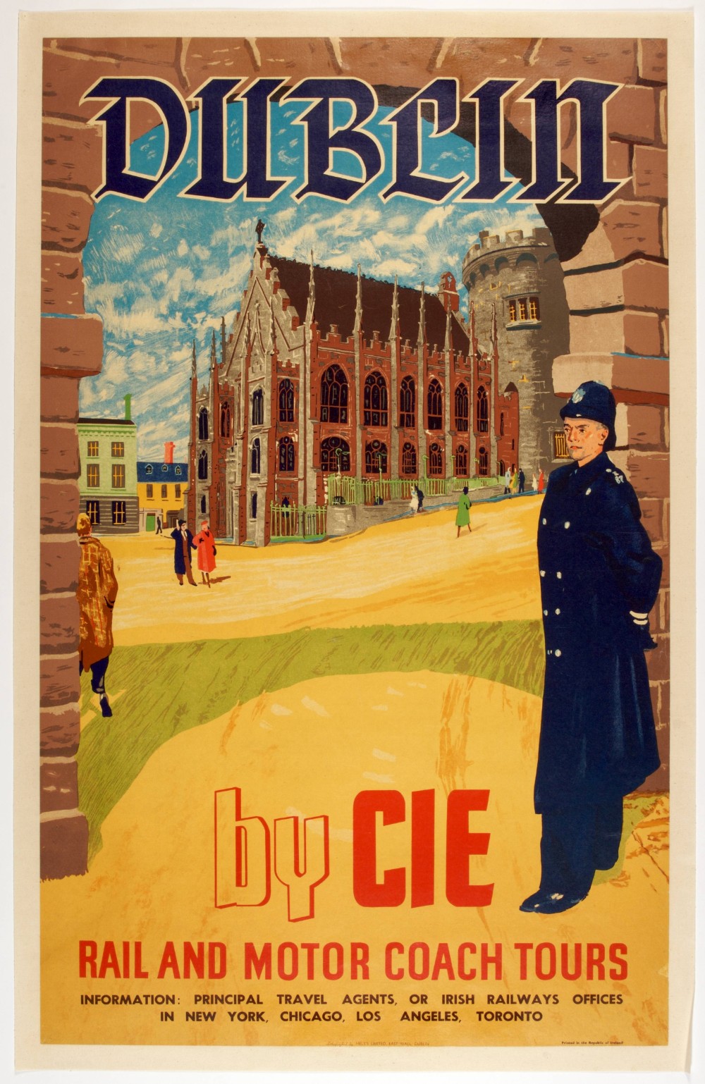 CIE Tours poster, featuring Dublin Castle